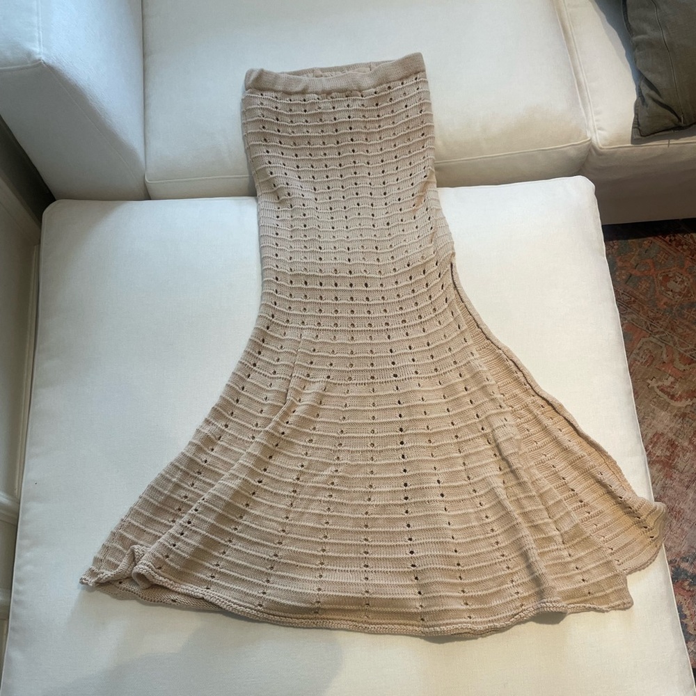 Tan Knit Women's Skirt